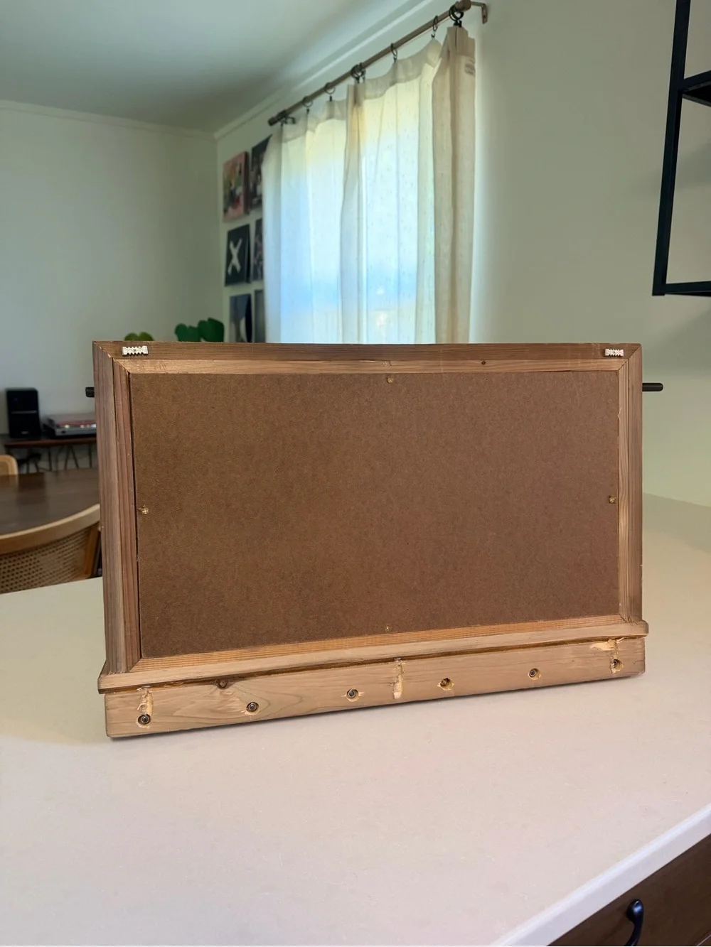 Wood frame jewelry organizer display